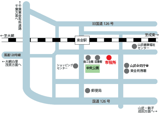 市役所周辺地図