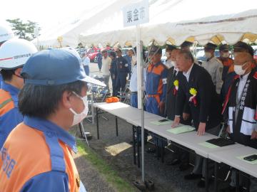 東金市消防団激励