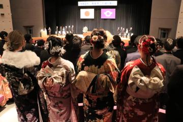 国家斉唱の様子